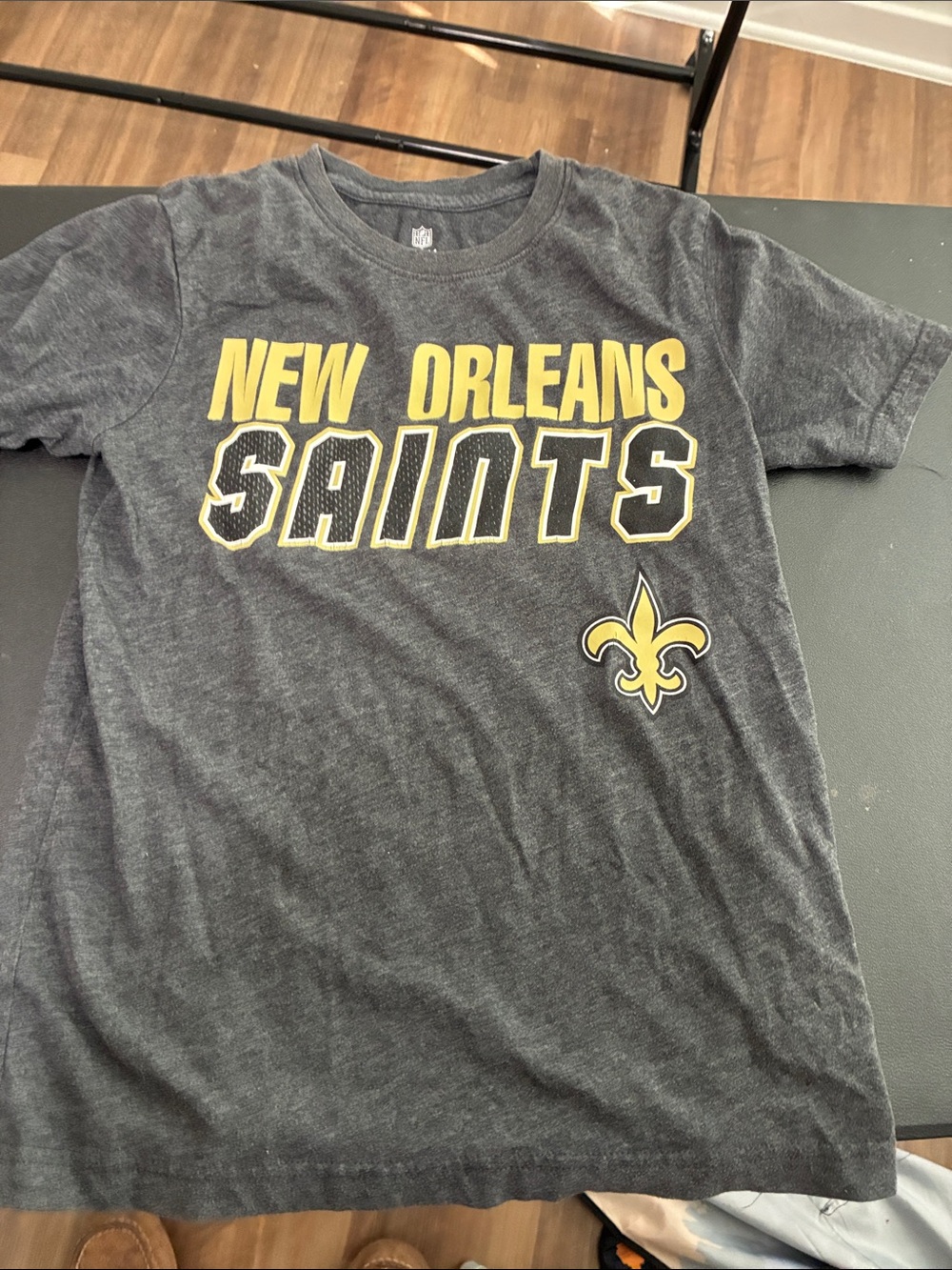 New Orleans Saints Kids Heather Gray Graphic Tee